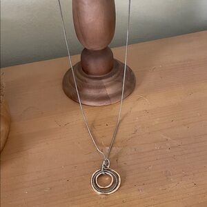 Silver and Gold Pendant Necklace